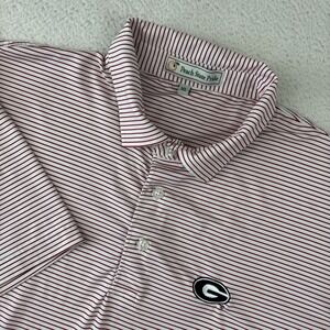 GEORGIA BULLDOGS x PEACH STATE PRIDE Mens Performance Polo Shirt XL White UGA SS